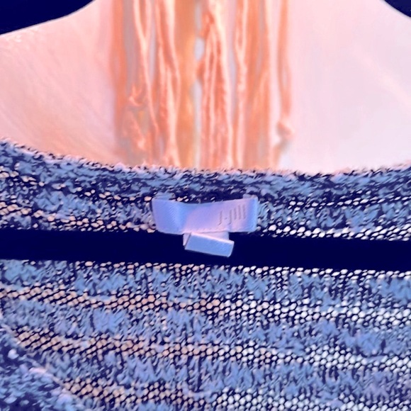 ⭐️J.JILL Varigate Striped Sweater, Black Marled, Sz. L, Crew Neck, 3/4 Sleeves 👓 - Picture 3 of 12